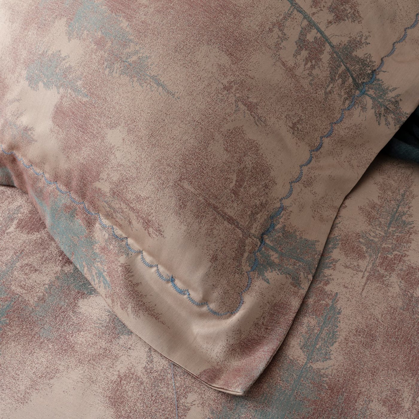 Tencel and cotton jacquard fabric close-up