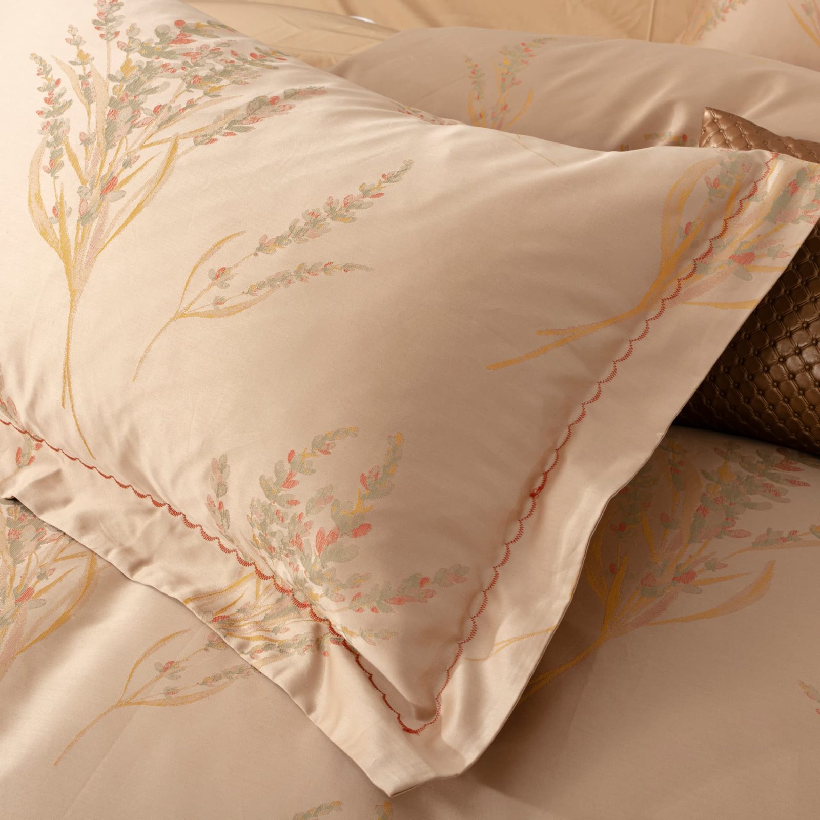 Cotton Yarn-Dyed Jacquard Fabrics woven textile detail